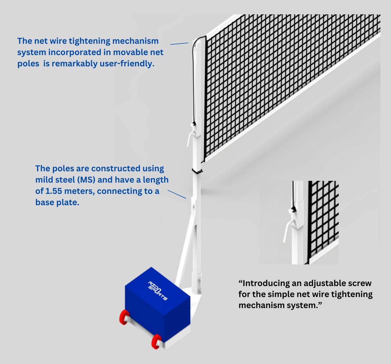 Movable Badminton net Poles Image