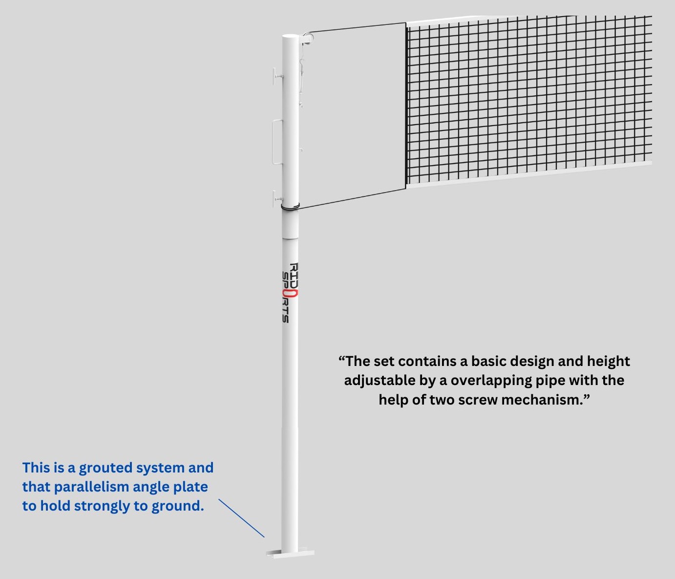 Basic Volleyball Net Pole System Image