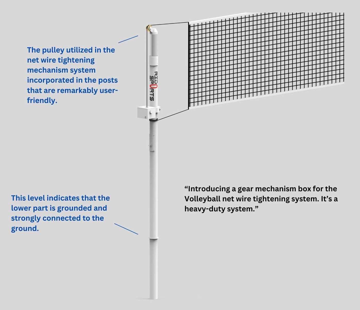 Volleyball Net Pole System (Heavy Duty) Image